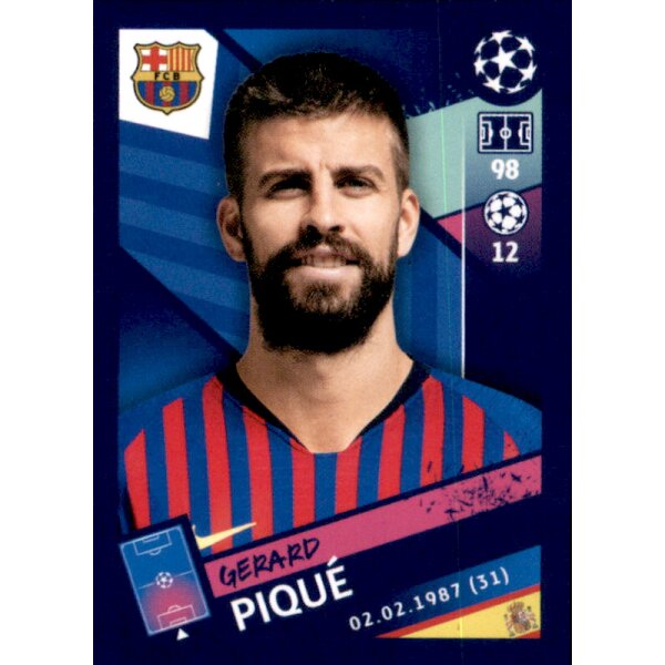 Sticker 9 - Gerard Pique - FC Barcelona