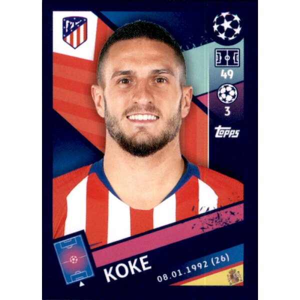 Sticker 35 - Koke - Atletico Madrid