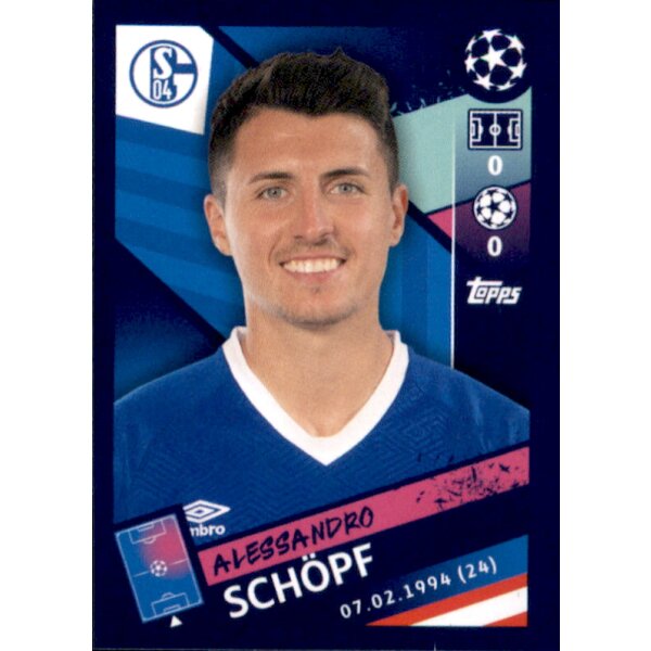 Sticker 110 - Alessandro Schöpf - FC Schalke 04