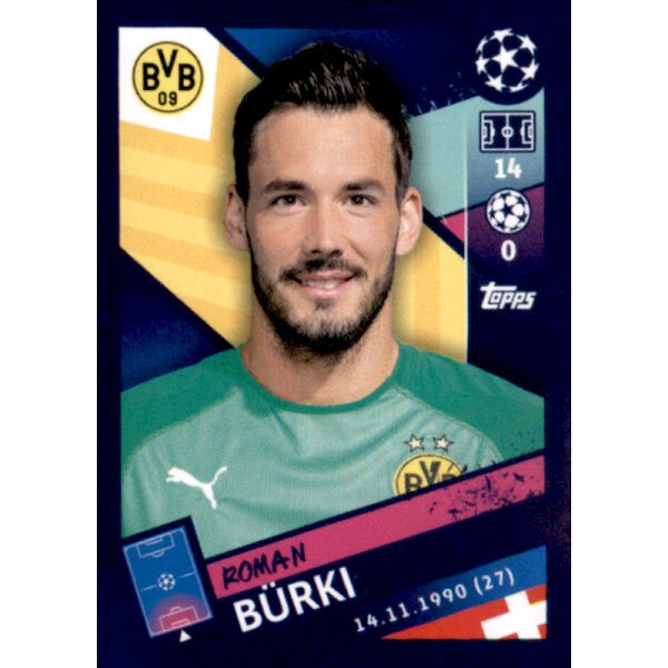 Sticker 140 - Roman Bürki - Borussia Dortmund