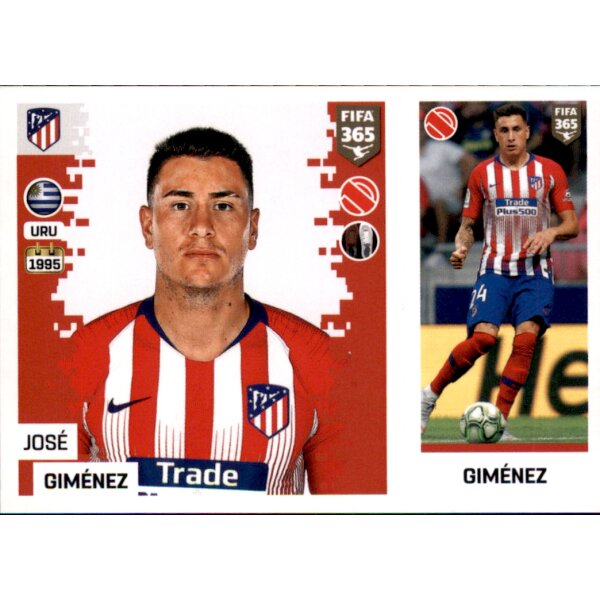 Sticker 65 a/b - Jose Gimenez - Atlético de Madrid