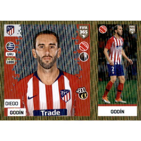 Sticker 66 a/b - Diego Godin - Atlético de Madrid