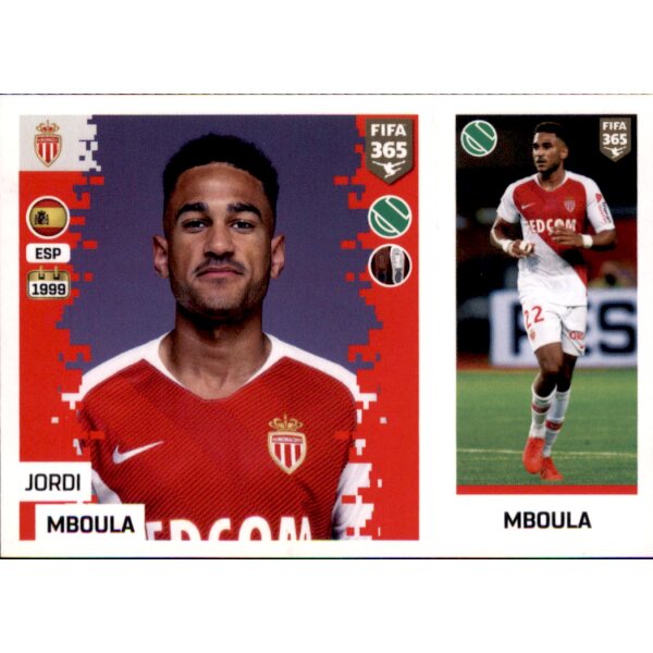 Sticker 139 a/b - Jordi Mboula - AS Monaco