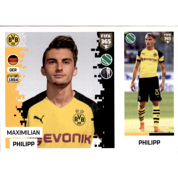 Sticker 190 a/b - Maximilian Philipp - Borussia Dortmund