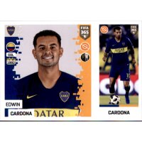 Sticker 312 a/b - Edwin Cardona - Boca Juniors