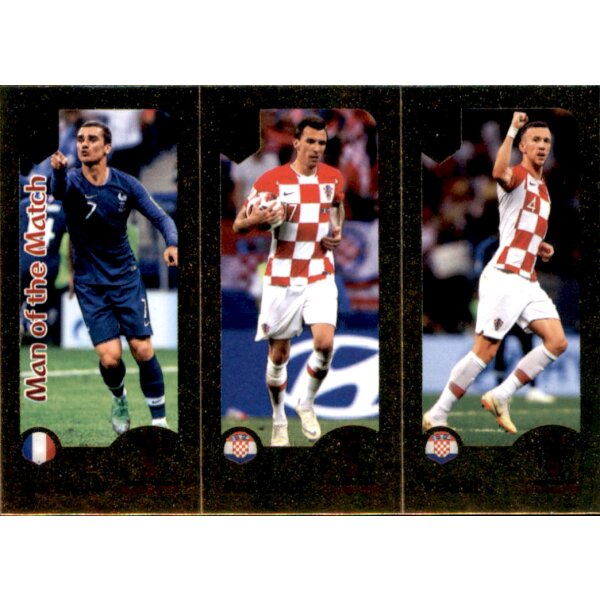 Sticker 425 a/b - Griezmann / Mandzukic / Perisic - Final Man of the Match/Goal 4-2/Goal 1-1