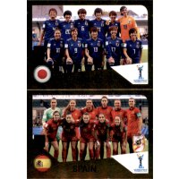 Sticker 447 a/b - Japan/Spain - U-20 Womens world cup