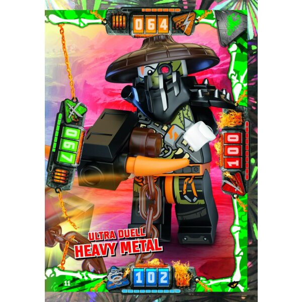 11 - Ultra Duell Heavy Metal - Helden Karte - LEGO Ninjago SERIE 4