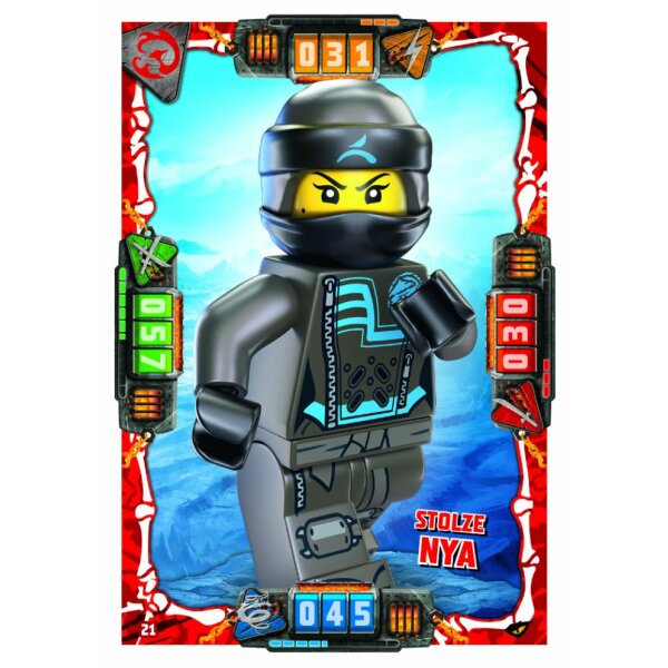 21 - Stolze Nya - Helden Karte - LEGO Ninjago SERIE 4