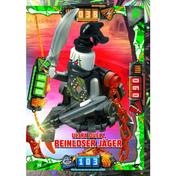 30 - Ultra Duell Beinloser Jäger - Helden Karte - LEGO Ninjago SERIE 4