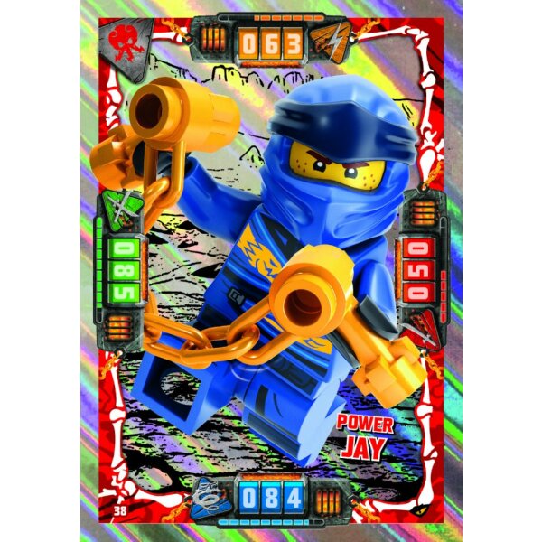 38 - Power Jay - Helden Karte - LEGO Ninjago SERIE 4