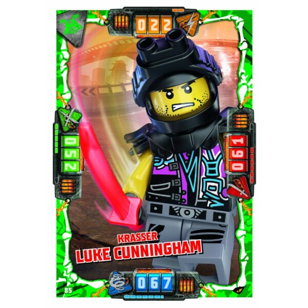 85 - Krasser Luke Cunningham - Schurken Karte - LEGO Ninjago SERIE 4