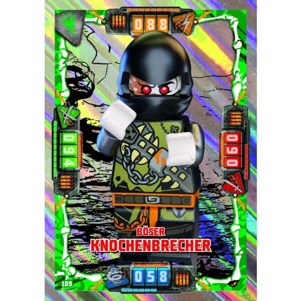 109 - Böser Knochenbrecher - Schurken Karte - LEGO Ninjago SERIE 4