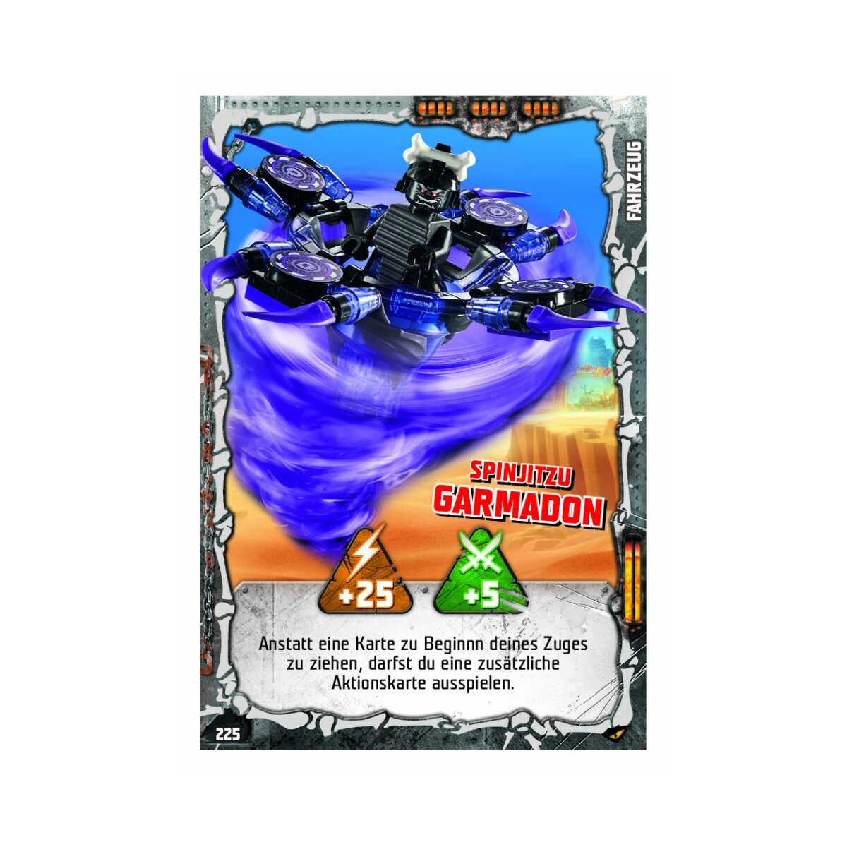 225 Spinjitzu Garmadon Fahrzeugkarte LEGO Ninjago SERIE 4,