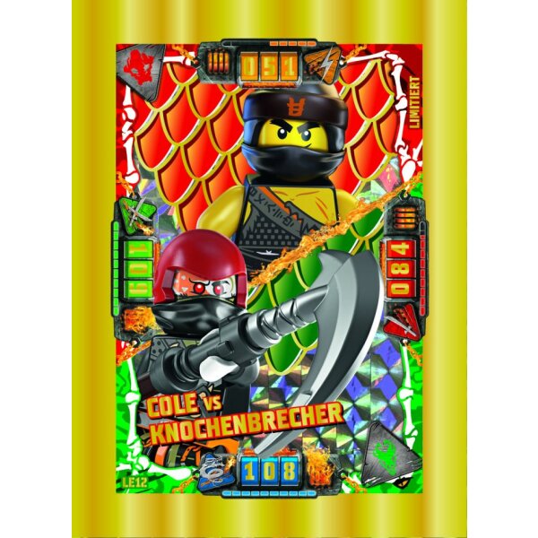 LE12 Cole vs Knochenbrecher LEGO Ninjago SERIE 4 Limitierte Auflage 