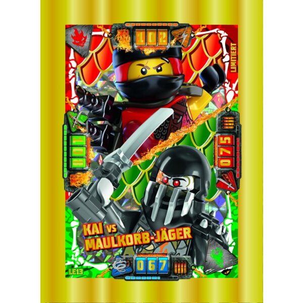 LE13 - Kai vs Maulkorb-Jäger - Limitierte Auflage - LEGO Ninjago SERIE 4