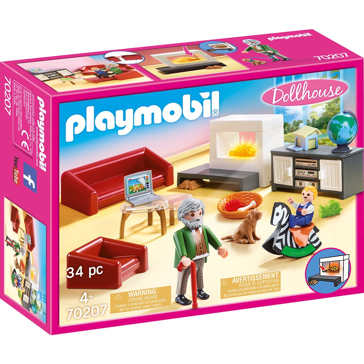 Playmobil Herr Opa mit Koffer zum Puppenhaus Rosa Serie 