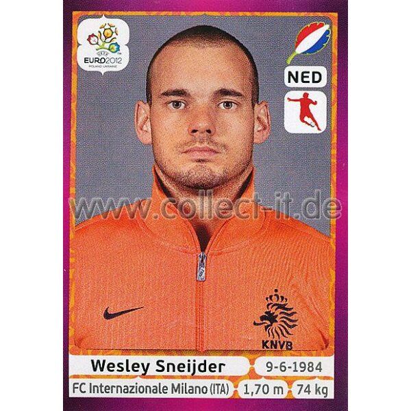 Panini EM 2012 deutsche Version - Sticker 182 - Wesley Sneijder