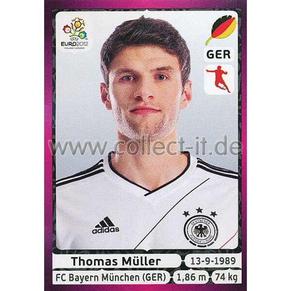 Panini EM 2012 deutsche Version - Sticker 245 - Thomas Müller