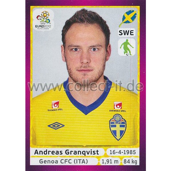 Panini EM 2012 deutsche Version - Sticker 437 - Andreas Granqvist