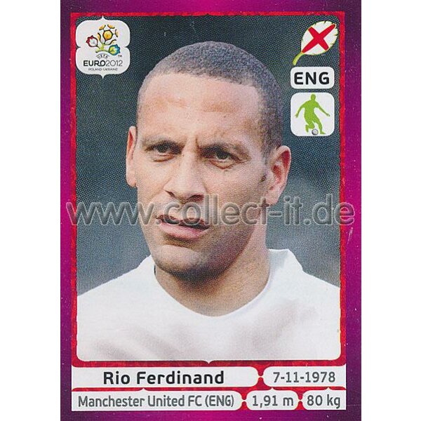 Panini EM 2012 deutsche Version - Sticker 494 - Rio Ferdinand