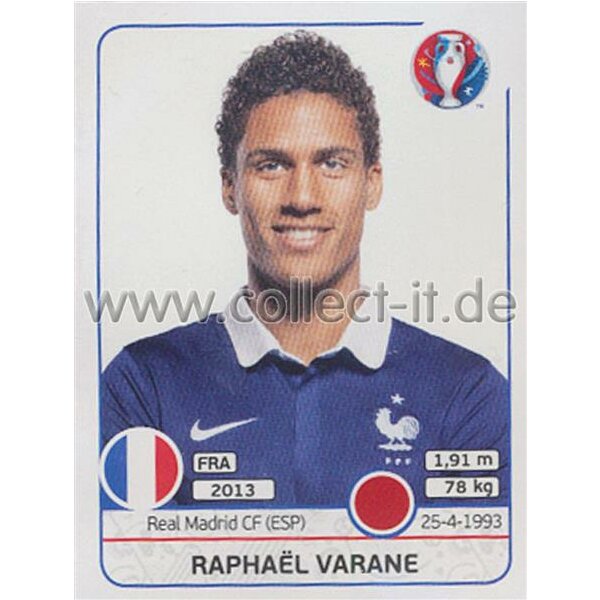 EM 2016 - Sticker 20 - Raphaël Varane