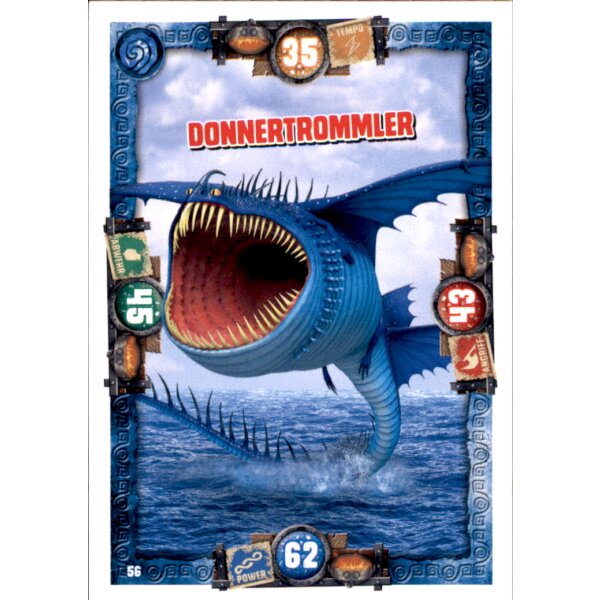 56 - Donnertrommler - Drachen Karte - Dragons 3 - Die geheime Welt