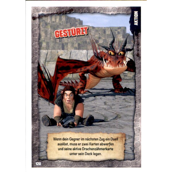 120 - Gestürzt - Aktionskarte - Dragons 3 - Die geheime Welt