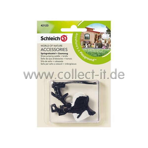 Schleich 42123 Horse Club - Springreitsattel + Zaumzeug