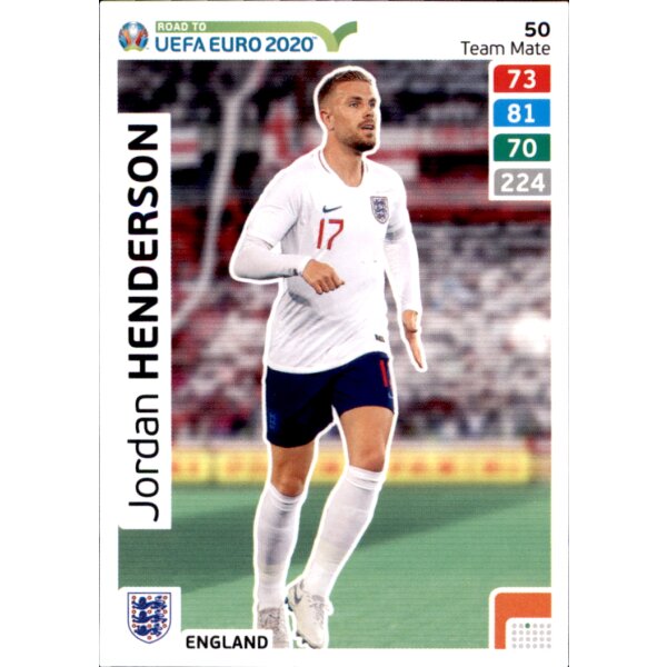 Karte 50 - Road to EURO EM 2020 - Jordan Henderson - Team Mate