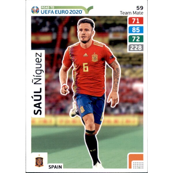Karte 59 - Road to EURO EM 2020 - Saul Niguez - Team Mate