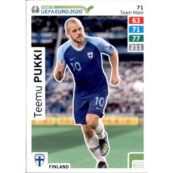 Karte 71 - Road to EURO EM 2020 - Teemu Pukki - Team Mate