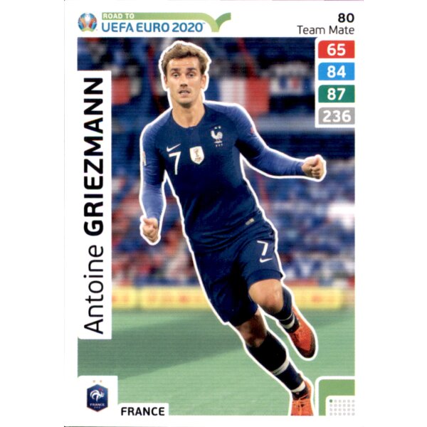 Karte 80 - Road to EURO EM 2020 - Antoine Griezmann - Team Mate