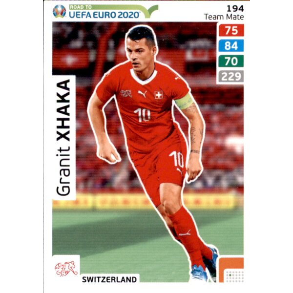 Karte 194 - Road to EURO EM 2020 - Granit Xhaka - Team Mate