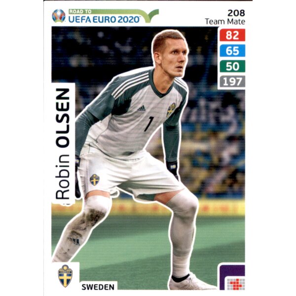 Karte 208 - Road to EURO EM 2020 - Robin Olsen - Team Mate