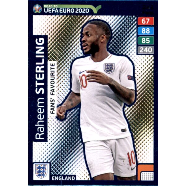 Karte 243 - Road to EURO EM 2020 - Raheem Sterling - Fans Favourite