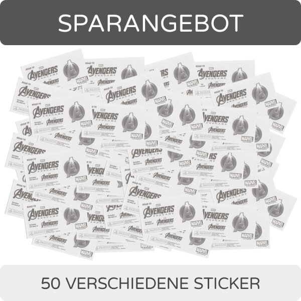 Marvel Avengers - Road to Endgame - Sammelsticker - 50 verschiedene Sticker