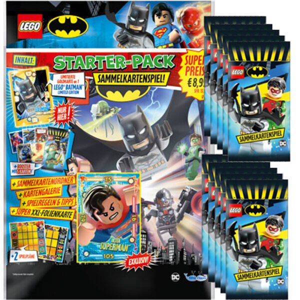 LEGO Batman 2019 - Trading Cards - 1 Starter + 10 Booster - Deutsch