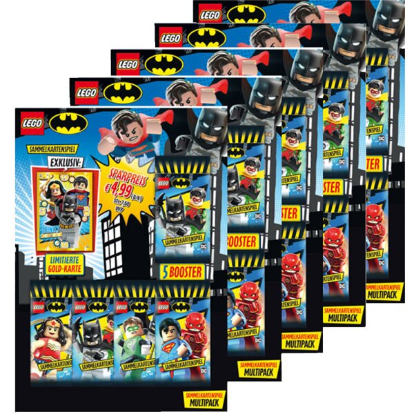 LEGO Batman 2019 - Trading Cards - Alle 5 verschiedene Multipacks - Deutsch