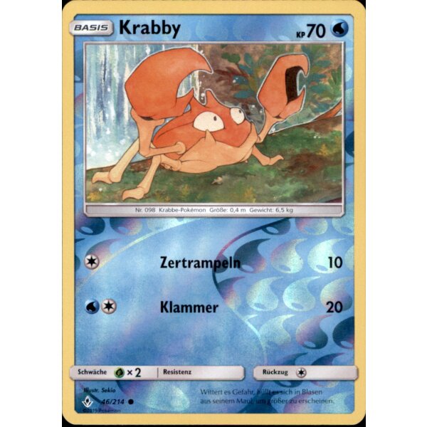 46/214 - Krabby - Kräfte im Einklang - Reverse Holo