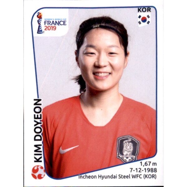 Frauen WM 2019 Sticker 47 - Kim Doyeon - Südkorea