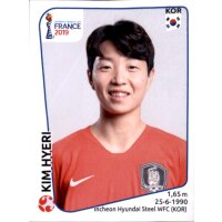 Frauen WM 2019 Sticker 48 - Kim Hyeri - Südkorea