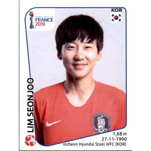 Frauen WM 2019 Sticker 50 - Lim Seonjoo - Südkorea