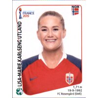 Frauen WM 2019 Sticker 80 - Lisa-Marie Karlseng Utland -...