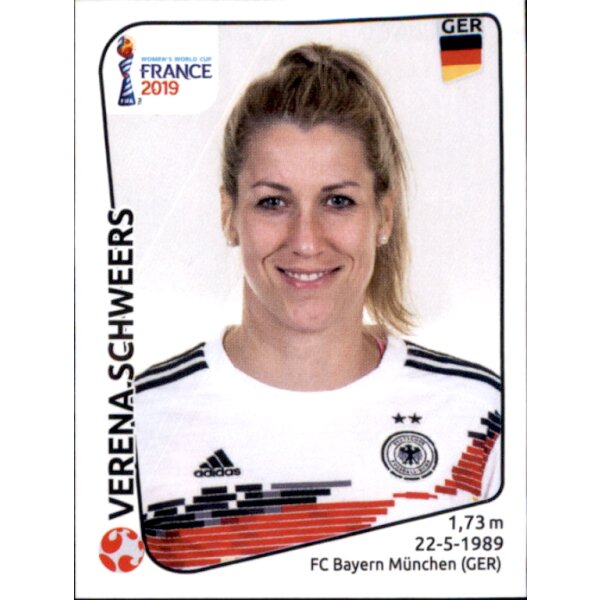 Frauen WM 2019 Sticker 103 - Verena Schweers - Deutschland