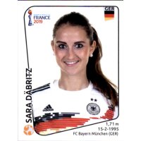 Frauen WM 2019 Sticker 110 - Sara Däbritz - Deutschland