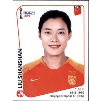 Frauen WM 2019 Sticker 127 - Liu Shanshan - China