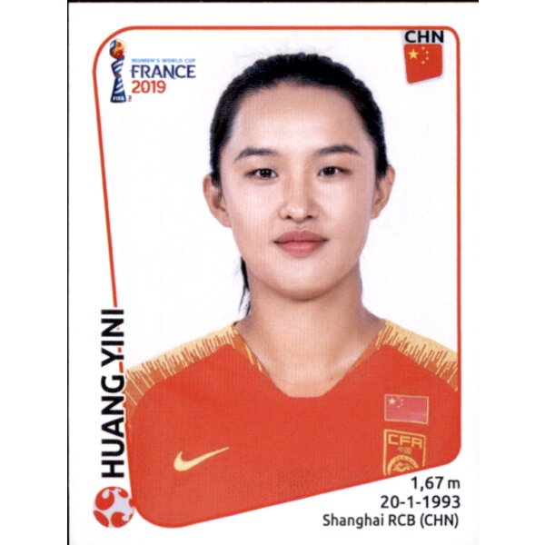 Frauen WM 2019 Sticker 129 - Yao Wei - China