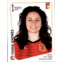 Frauen WM 2019 Sticker 143 - Ivana Andres - Spanien