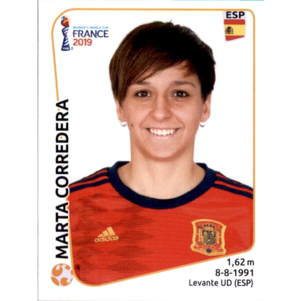 Frauen WM 2019 Sticker 152 - Marta Corredera - Spanien